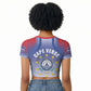 Cape Verde July 5th Raglan Cropped T shirt Happy Independence Day