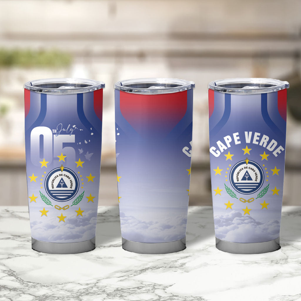 Cape Verde July 5th Tumbler Cup Happy Independence Day