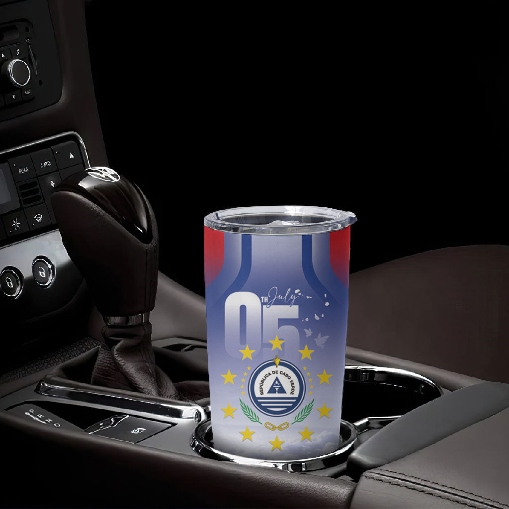 Cape Verde July 5th Tumbler Cup Happy Independence Day