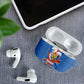 DR Congo Independence Day AirPods Case Leopard Pattern With Coat Of Arms
