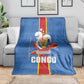 DR Congo Independence Day Blanket Leopard Pattern With Coat Of Arms