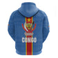 DR Congo Independence Day Hoodie Leopard Pattern With Coat Of Arms