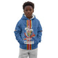 DR Congo Independence Day Kid Hoodie Leopard Pattern With Coat Of Arms