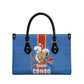 DR Congo Independence Day Leather Bag Leopard Pattern With Coat Of Arms