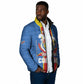 DR Congo Independence Day Padded Jacket Leopard Pattern With Coat Of Arms