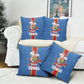 DR Congo Independence Day Pillow Cover Leopard Pattern With Coat Of Arms
