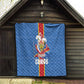 DR Congo Independence Day Quilt Leopard Pattern With Coat Of Arms