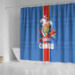 DR Congo Independence Day Shower Curtain Leopard Pattern With Coat Of Arms