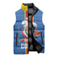 DR Congo Independence Day Sleeveless Puffer Jacket Leopard Pattern With Coat Of Arms