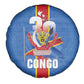 DR Congo Independence Day Spare Tire Cover Leopard Pattern With Coat Of Arms