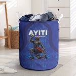 Haiti Ayiti Nan Mondyal 2026 Laundry Basket Fyete Lit Victwa Blue Version