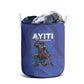 Haiti Ayiti Nan Mondyal 2026 Laundry Basket Fyete Lit Victwa Blue Version