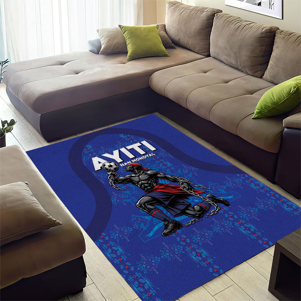 Haiti Ayiti Nan Mondyal 2026 Area Rug Fyete Lit Victwa Blue Version