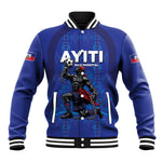 Custom Haiti Ayiti Nan Mondyal 2026 Baseball Jacket Fyete Lit Victwa Blue Version