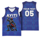 Custom Haiti Ayiti Nan Mondyal 2026 Basketball Jersey Fyete Lit Victwa Blue Version