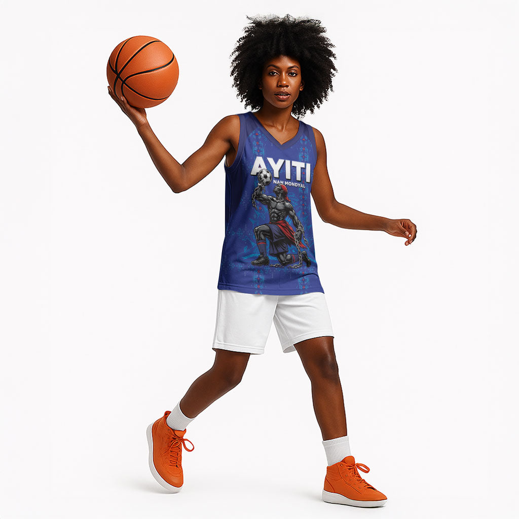 Custom Haiti Ayiti Nan Mondyal 2026 Basketball Jersey Fyete Lit Victwa Blue Version