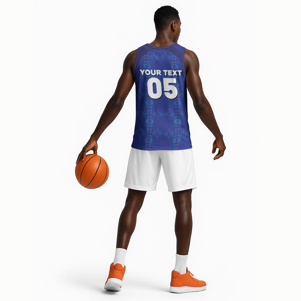 Custom Haiti Ayiti Nan Mondyal 2026 Basketball Jersey Fyete Lit Victwa Blue Version