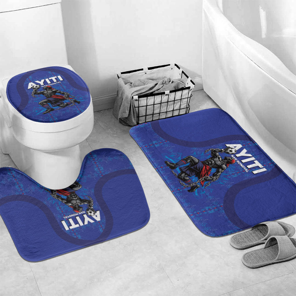 Haiti Ayiti Nan Mondyal 2026 Bathroom Set Fyete Lit Victwa Blue Version
