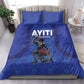 Haiti Ayiti Nan Mondyal 2026 Bedding Set Fyete Lit Victwa Blue Version