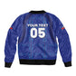 Custom Haiti Ayiti Nan Mondyal 2026 Bomber Jacket Fyete Lit Victwa Blue Version