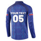 Custom Haiti Ayiti Nan Mondyal 2026 Button Sweatshirt Fyete Lit Victwa Blue Version