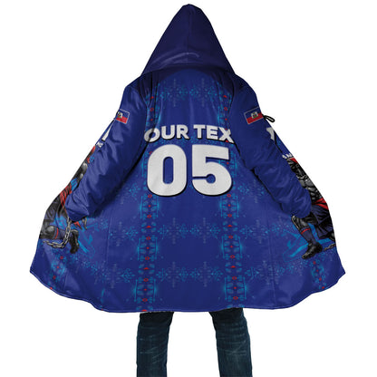 Custom Haiti Ayiti Nan Mondyal 2026 Cloak Fyete Lit Victwa Blue Version
