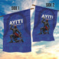 Haiti Ayiti Nan Mondyal 2026 Garden Flag Fyete Lit Victwa Blue Version