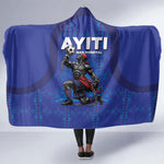 Haiti Ayiti Nan Mondyal 2026 Hooded Blanket Fyete Lit Victwa Blue Version