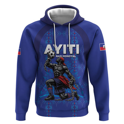 Custom Haiti Ayiti Nan Mondyal 2026 Hoodie Fyete Lit Victwa Blue Version