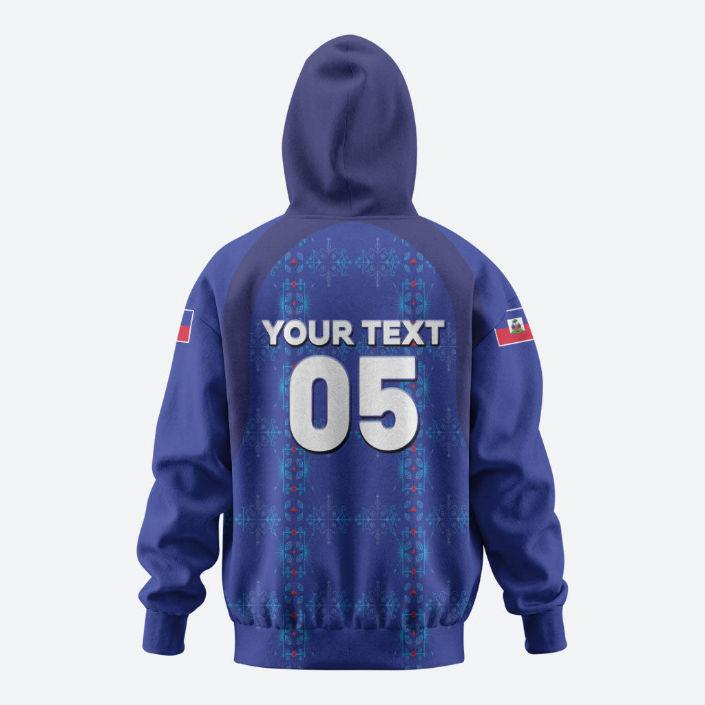 Custom Haiti Ayiti Nan Mondyal 2026 Hoodie Fyete Lit Victwa Blue Version