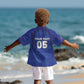 Custom Haiti Ayiti Nan Mondyal 2026 Kid Hawaiian Shirt Fyete Lit Victwa Blue Version
