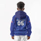 Custom Haiti Ayiti Nan Mondyal 2026 Kid Hoodie Fyete Lit Victwa Blue Version