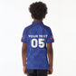 Custom Haiti Ayiti Nan Mondyal 2026 Kid Polo Shirt Fyete Lit Victwa Blue Version