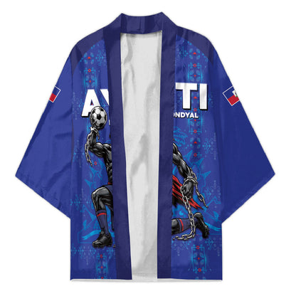 Custom Haiti Ayiti Nan Mondyal 2026 Kimono Fyete Lit Victwa Blue Version