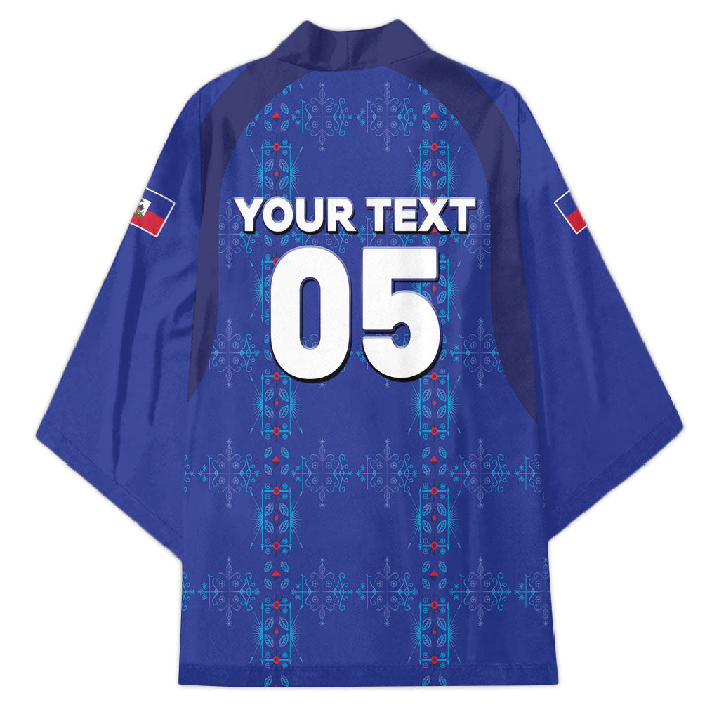 Custom Haiti Ayiti Nan Mondyal 2026 Kimono Fyete Lit Victwa Blue Version