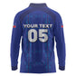 Custom Haiti Ayiti Nan Mondyal 2026 Long Sleeve Polo Shirt Fyete Lit Victwa Blue Version