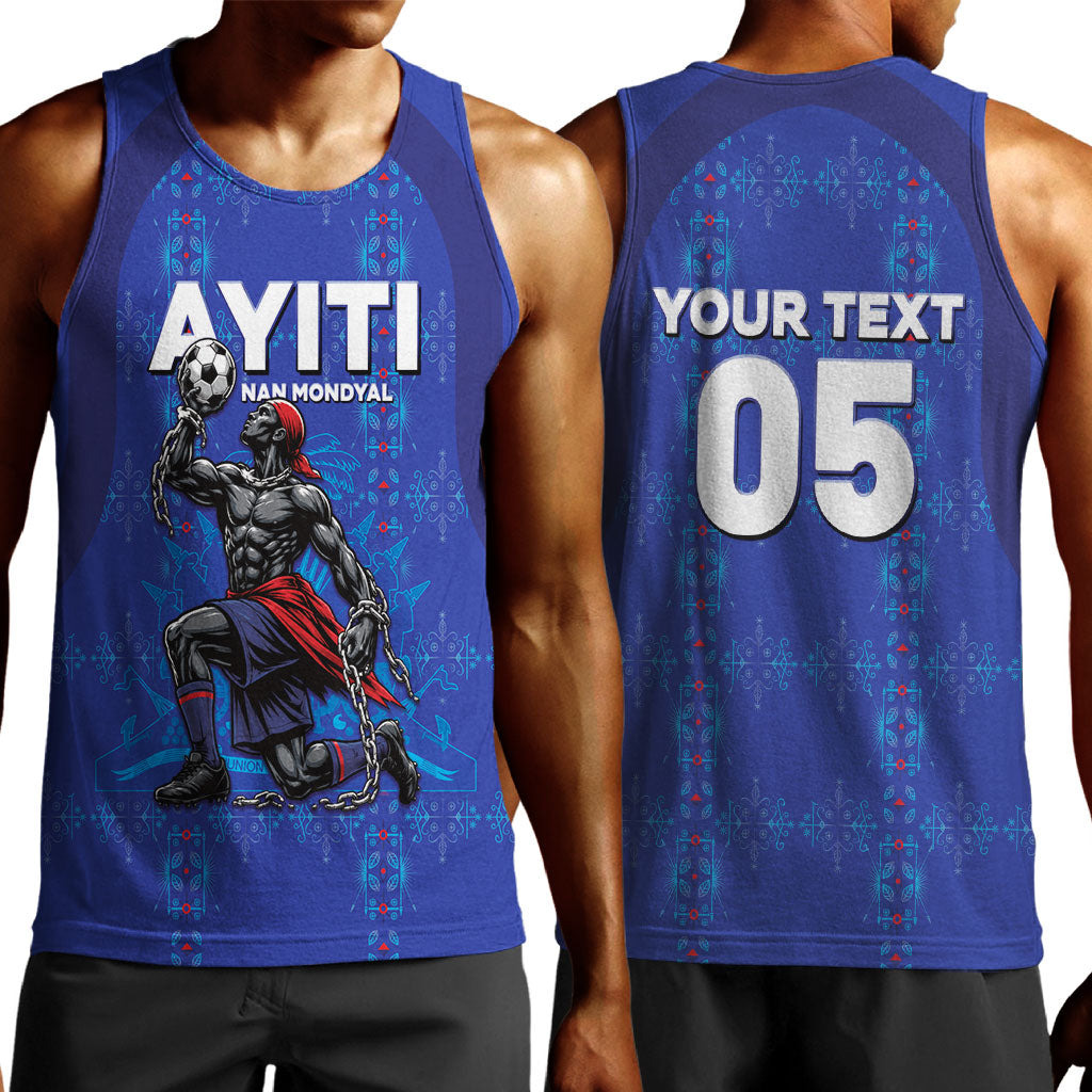 Custom Haiti Ayiti Nan Mondyal 2026 Men Tank Top Fyete Lit Victwa Blue Version