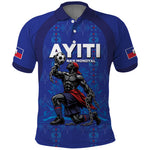 Custom Haiti Ayiti Nan Mondyal 2026 Polo Shirt Fyete Lit Victwa Blue Version
