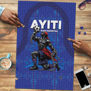 Haiti Ayiti Nan Mondyal 2026 Puzzle Fyete Lit Victwa Blue Version