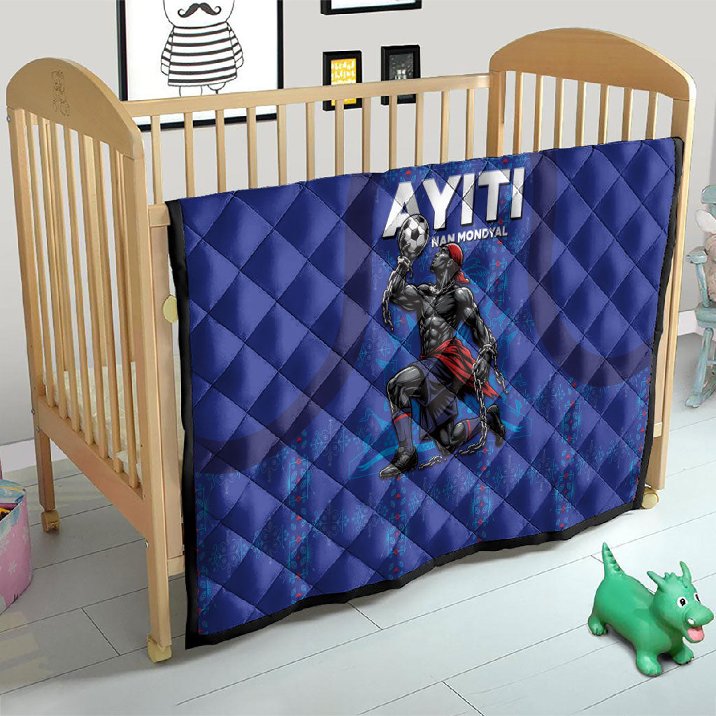 Haiti Ayiti Nan Mondyal 2026 Quilt Fyete Lit Victwa Blue Version