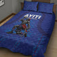 Haiti Ayiti Nan Mondyal 2026 Quilt Bed Set Fyete Lit Victwa Blue Version