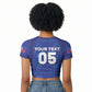 Custom Haiti Ayiti Nan Mondyal 2026 Raglan Cropped T shirt Fyete Lit Victwa Blue Version