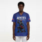 Custom Haiti Ayiti Nan Mondyal 2026 Scrub Top Fyete Lit Victwa Blue Version
