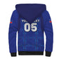 Custom Haiti Ayiti Nan Mondyal 2026 Sherpa Hoodie Fyete Lit Victwa Blue Version