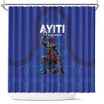 Haiti Ayiti Nan Mondyal 2026 Shower Curtain Fyete Lit Victwa Blue Version