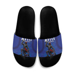 Haiti Ayiti Nan Mondyal 2026 Slide Sandals Fyete Lit Victwa Blue Version