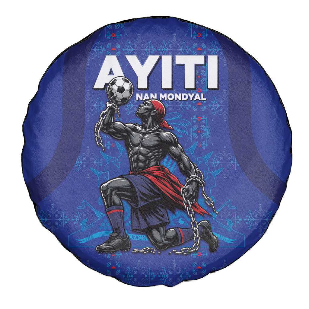 Haiti Ayiti Nan Mondyal 2026 Spare Tire Cover Fyete Lit Victwa Blue Version