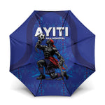 Haiti Ayiti Nan Mondyal 2026 Umbrella Fyete Lit Victwa Blue Version