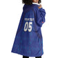 Custom Haiti Ayiti Nan Mondyal 2026 Wearable Blanket Hoodie Fyete Lit Victwa Blue Version