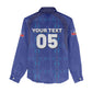 Custom Haiti Ayiti Nan Mondyal 2026 Women Casual Shirt Fyete Lit Victwa Blue Version
